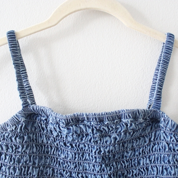 Tommy Hilfiger Ruched Denim Crop Top - Picture 5 of 6